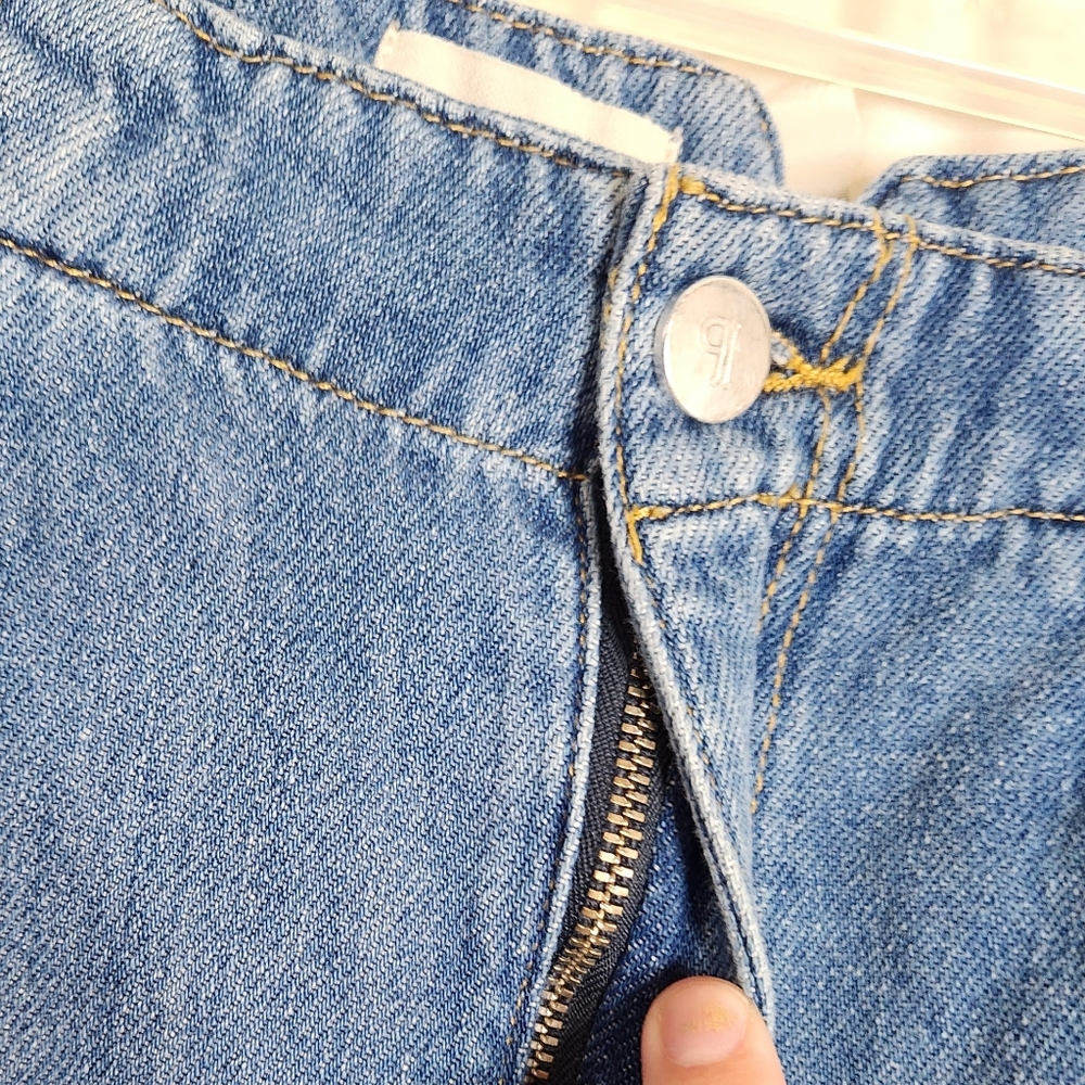 Anthropologie Pilcro Corset High Rise Crop Culotte Jeans Women’s Size 28 - Picture 5 of 10